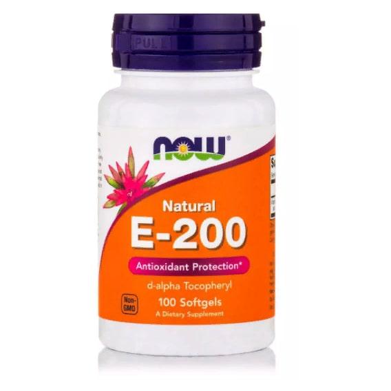 Вітамін E NOW Foods Vitamin E-200 100 Softgels (NF0825)