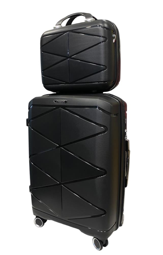Комплект валіз Madisson Snowball 51304/M+VA Чорний (31219019)
