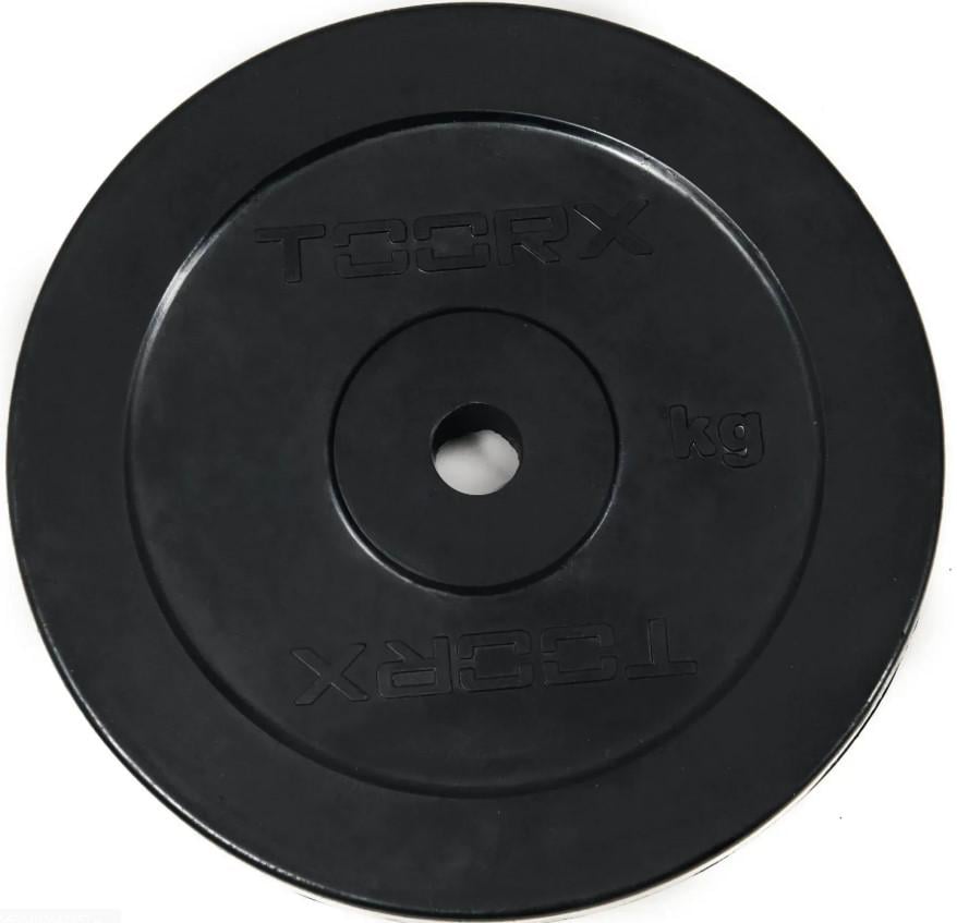 Диск для штанг і гантелей Toorx 1 кг 25 мм Чорний (DGG-1) - фото 1