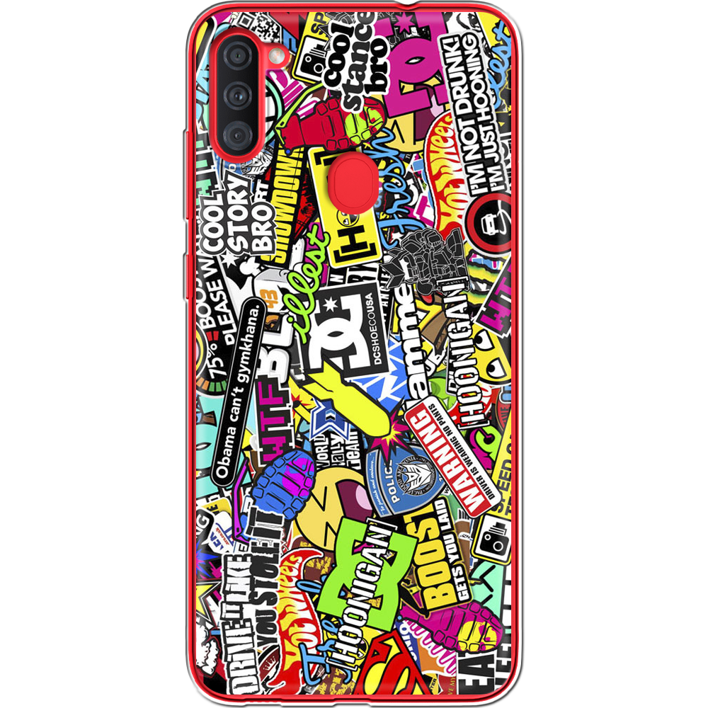 Чехол Boxface Samsung A115 Galaxy A11 Multicolored Inscriptions Прозрачный силикон (39628-up880-39628)