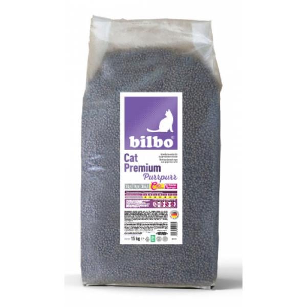 Корм для дорослих котів Bilbo Сat Premium Purrpurr М'ясо і похідні/злаки/масла/жири/мінерали 15 кг (000019889) Корм для дорослих котів Bilbo Сat Premium Purrpurr М'ясо і похідні/злаки/масла/жири/мінерали 15 кг (000019889)