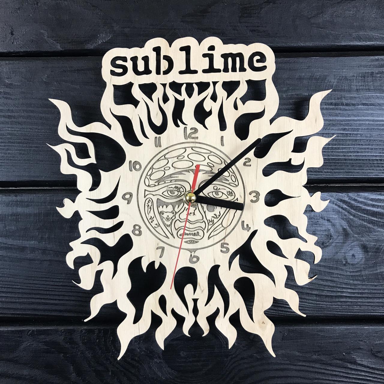 Часы настенные дизайнерские из дерева Sublime