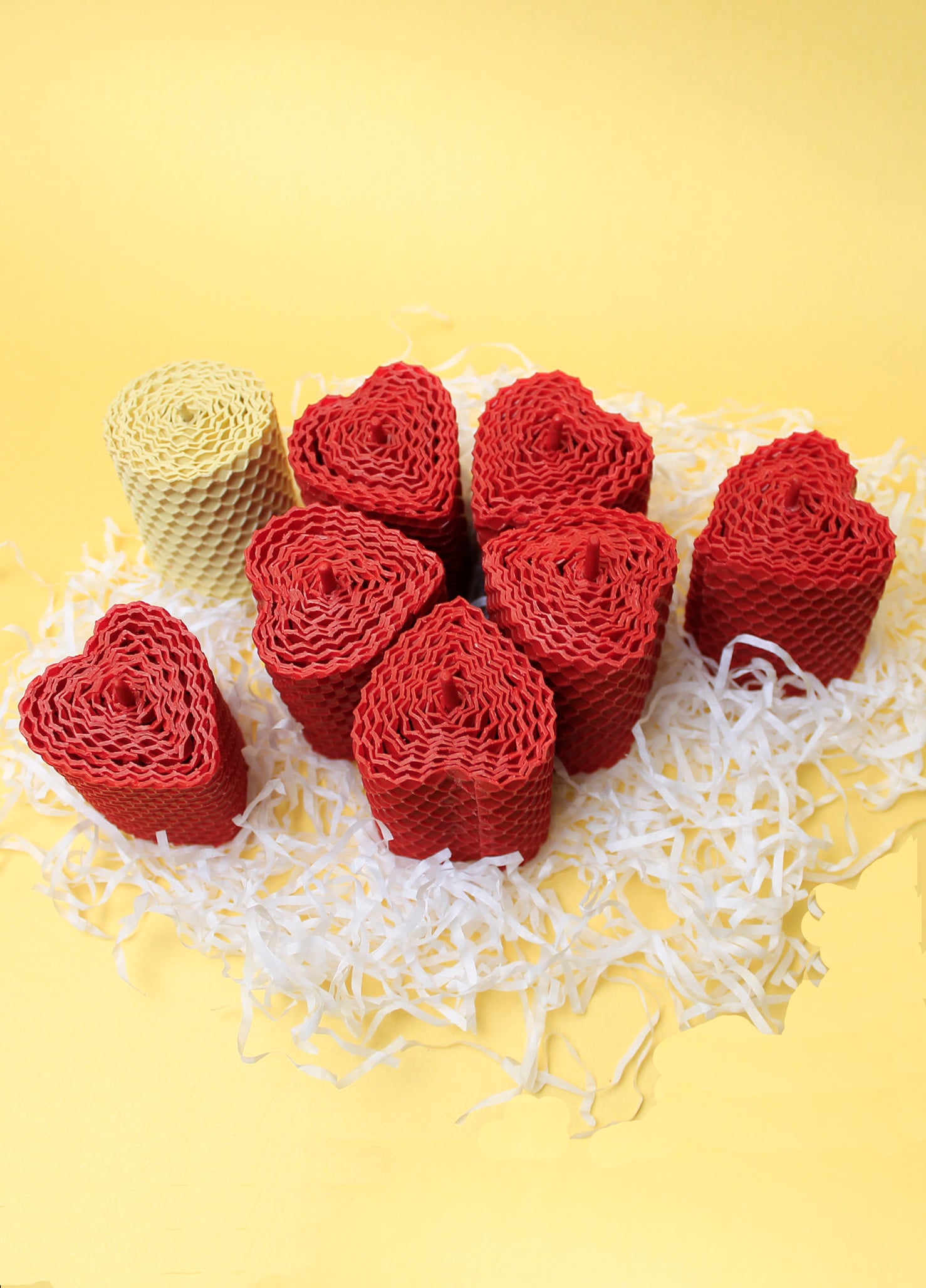 Подарочный набор крафтовые свечи из вощины №40 (10-0305)