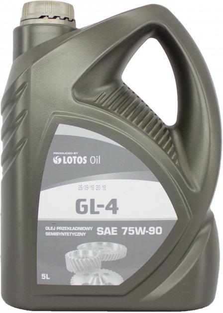 Масло трансмиссионное Lotos Semisyntetic Gear Oil GL-4 75W-90 5 л