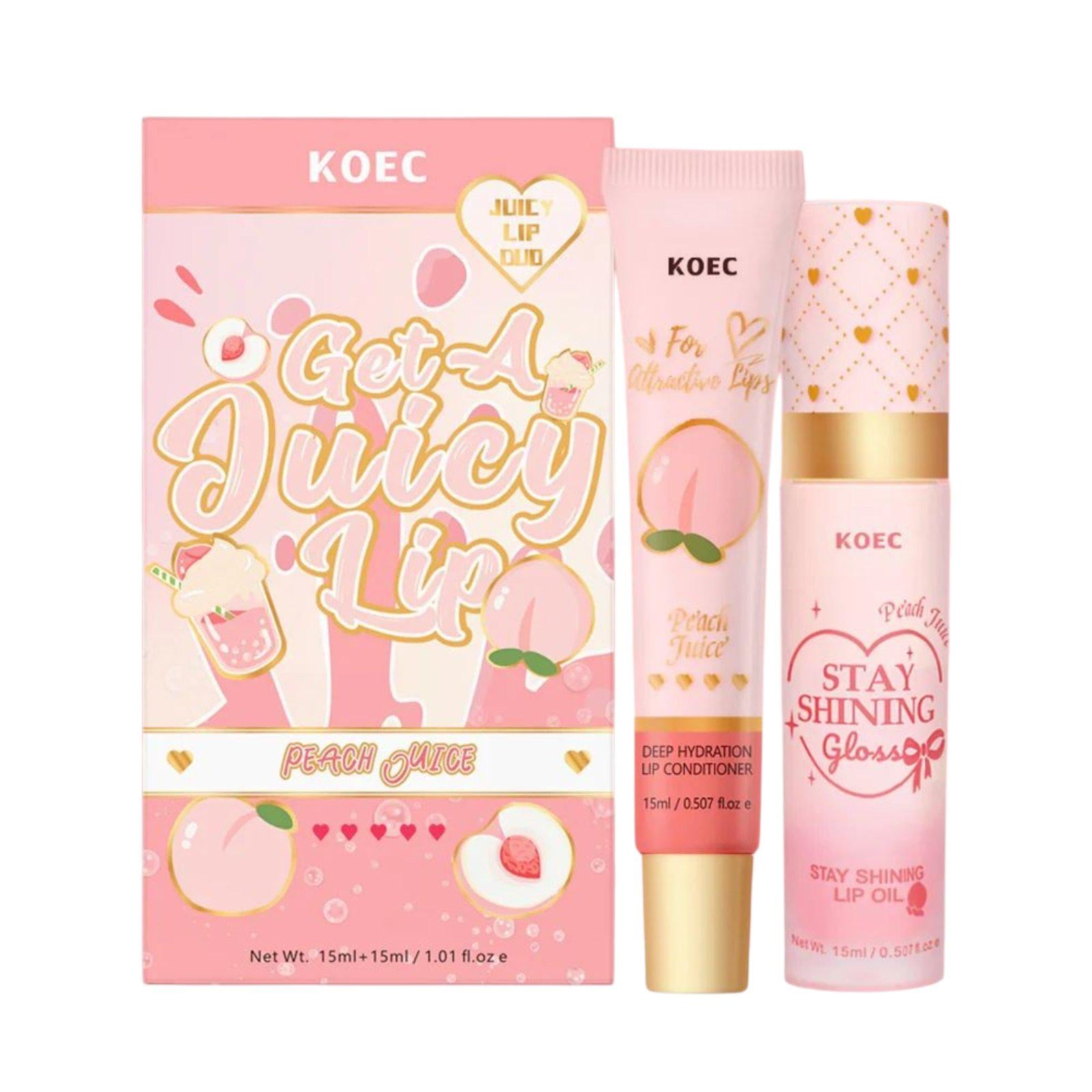 Бальзам для губ PEACH JUICY LIP DUO 2в1 питательный