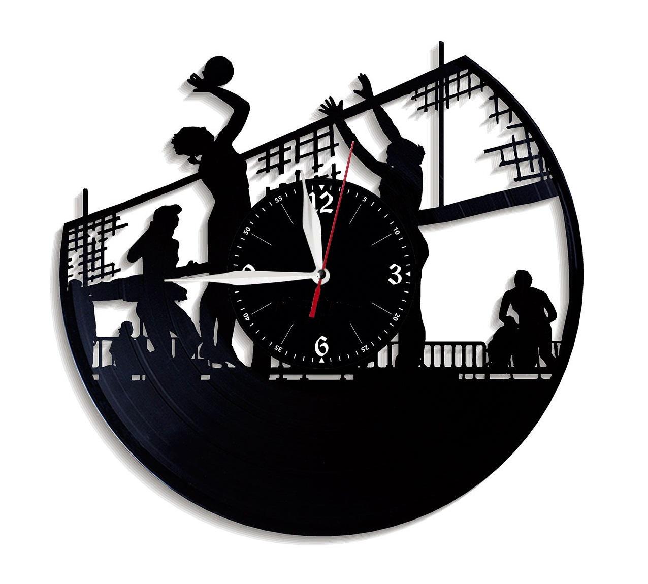 Часы настенные Волейбол 2149 из виниловой пластинки