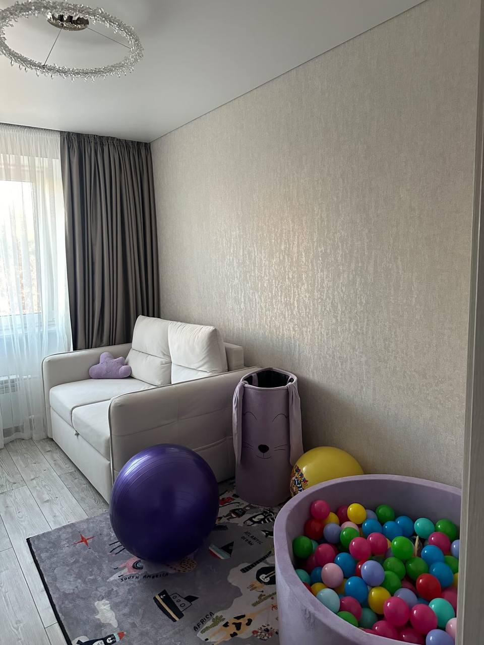 Бассейн сухой для детей 100х40 см Лиловый с шариками 200 шт. и корзина h50 см d40 см комплект - фото 2