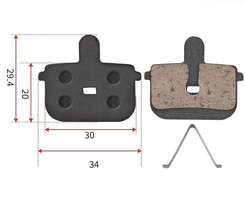 Гальмівні колодки велосипедні disk Rogtyo DS015 29,4х34 мм - фото 2 Гальмівні колодки велосипедні disk Rogtyo DS015 29,4х34 мм - фото 2