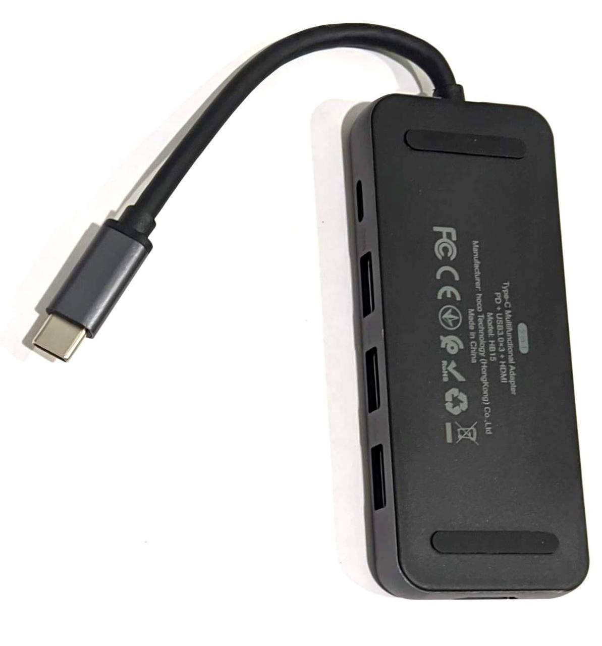 USB-хаб Hoco HB15 Type C to 3 USB HDMI TypeC (000144526)