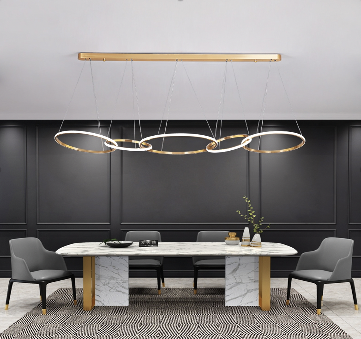 Люстра тросовая Chain Gold Lamp 057588/5 gd Люстра тросовая Chain Gold Lamp 057588/5 gd