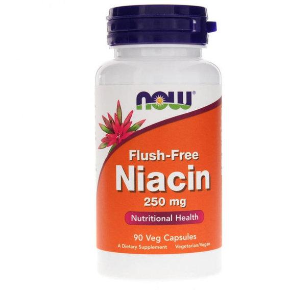 Ниацин NOW Foods Flush-Free Niacin 250 мг 90 Veg Caps