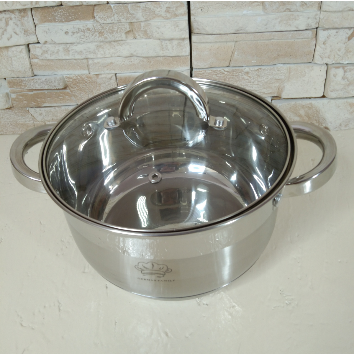 Каструля з кришкою German Family GF-2049 з нержавіючої сталі 3,5 л Сріблястий (14425975) - фото 5 Каструля з кришкою German Family GF-2049 з нержавіючої сталі 3,5 л Сріблястий (14425975) - фото 5