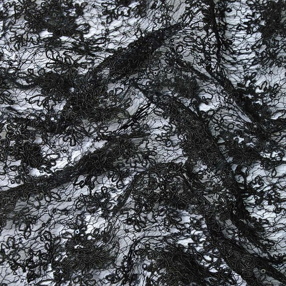 Ткань гипюр IDEIA Красуня 1,3 м Черный (2200003850598)