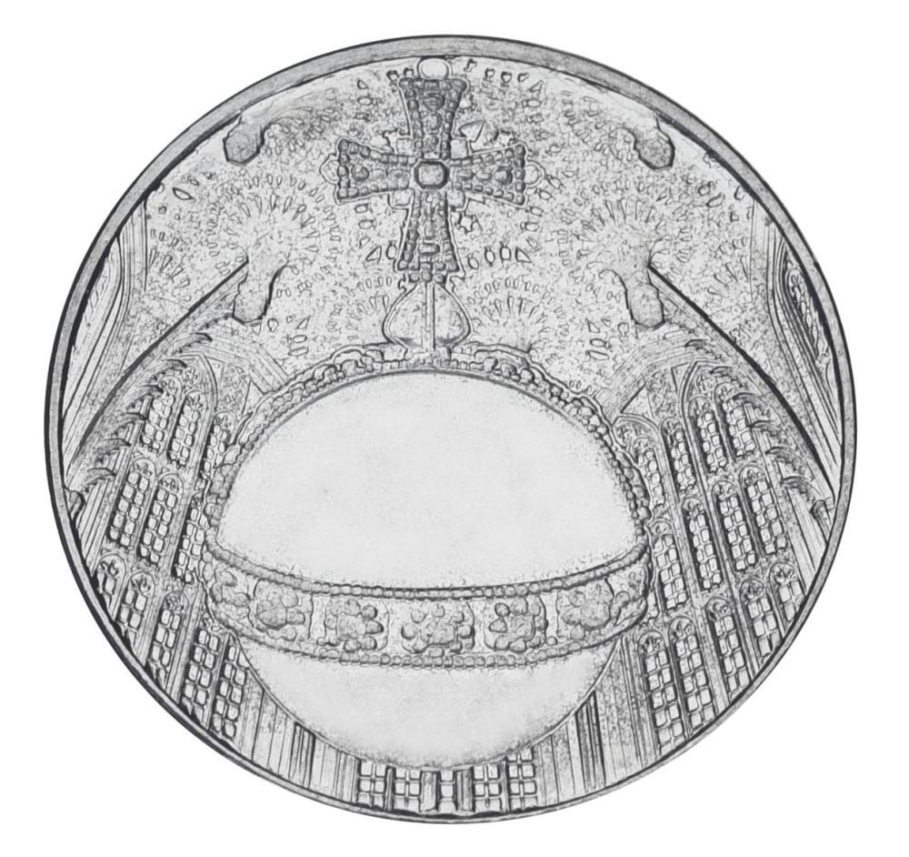 Коллекционная монета Гибралтар 5 пенсов 2023 UNC Коронация Чарльза/Карла III (М19956)