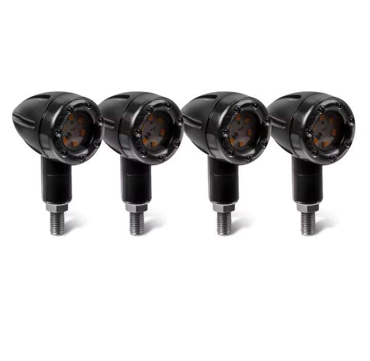 Мотоповороты светодиодные указатели поворотов 12V 4 шт. Черный (4048)