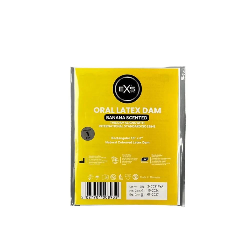 Латексна серветка для орального сексу EXS Oral Latex Dam Banana Scented 1 шт. (BLS08932) Латексна серветка для орального сексу EXS Oral Latex Dam Banana Scented 1 шт. (BLS08932)