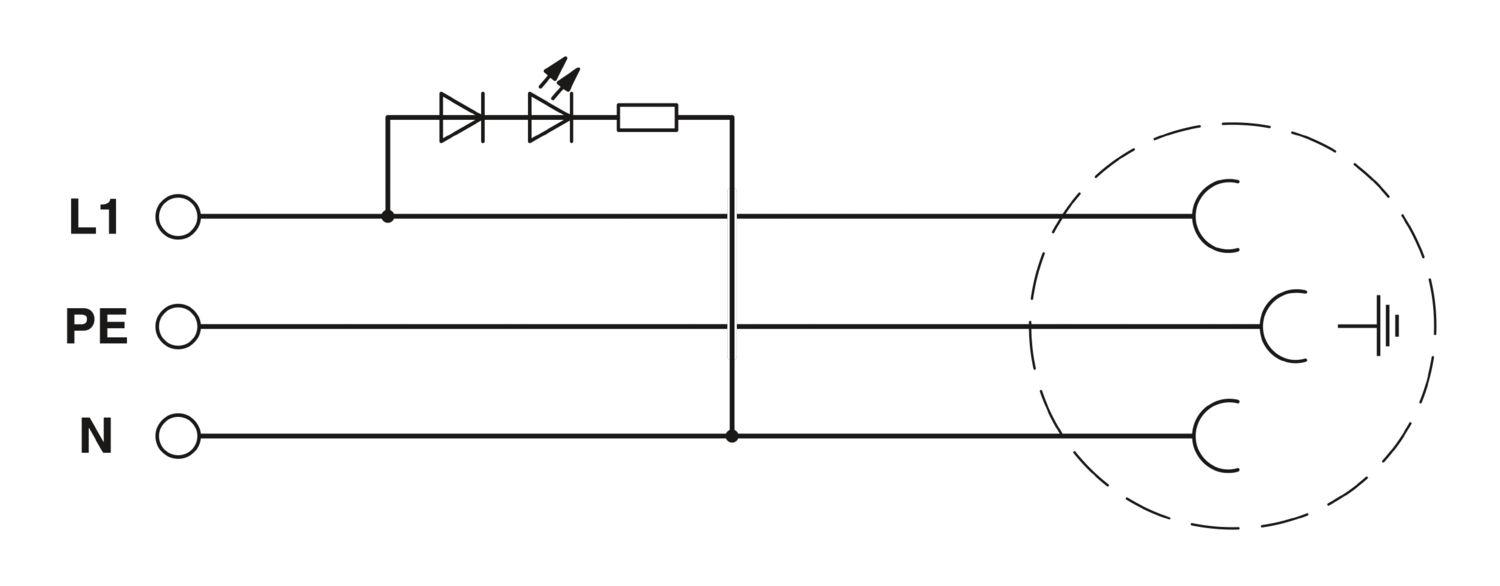 Розетка Phoenix Contact EO-CF/PT/LED/YE Push-in з LED 250 В AC 16A Зелений (1068075) - фото 3