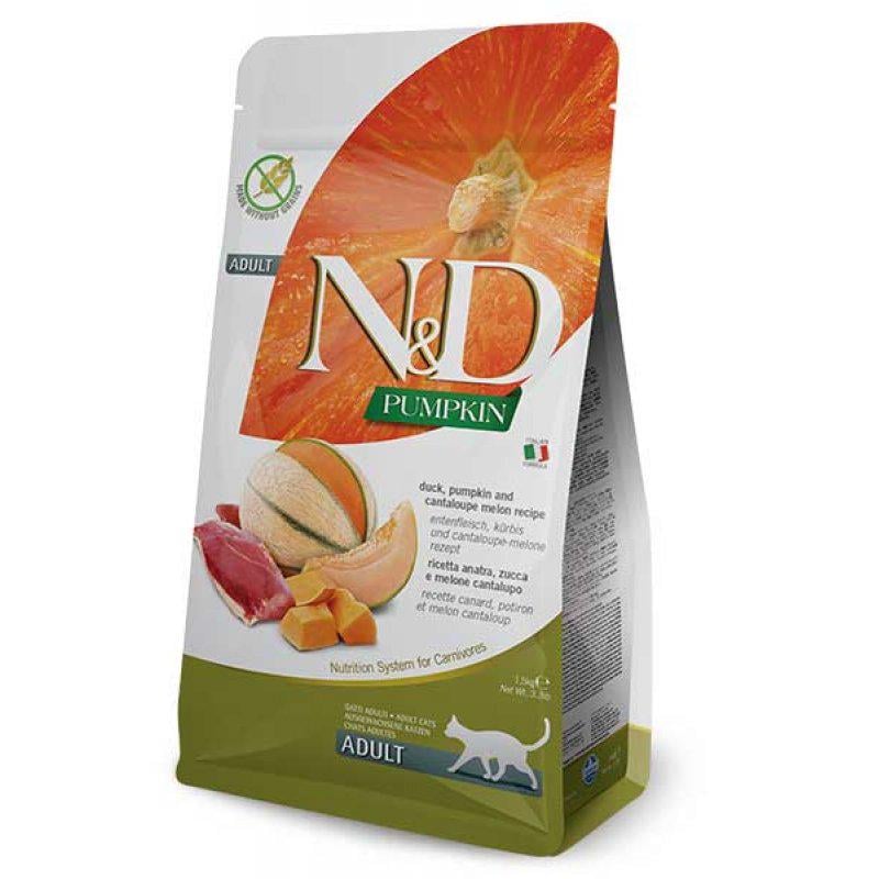 Корм сухой Farmina N&D Pumpkin Grain Free Cat Duck & Cantaloupe для взрослых кошек с уткой 300 г (35356)