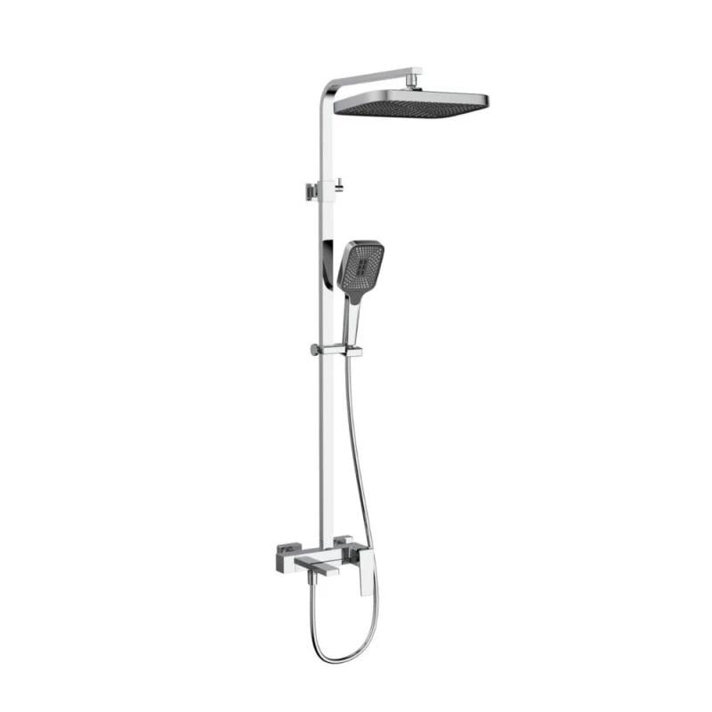 Система душевая для ванны Qtap Gemini 51103KNC k35 прямой излив Chrome