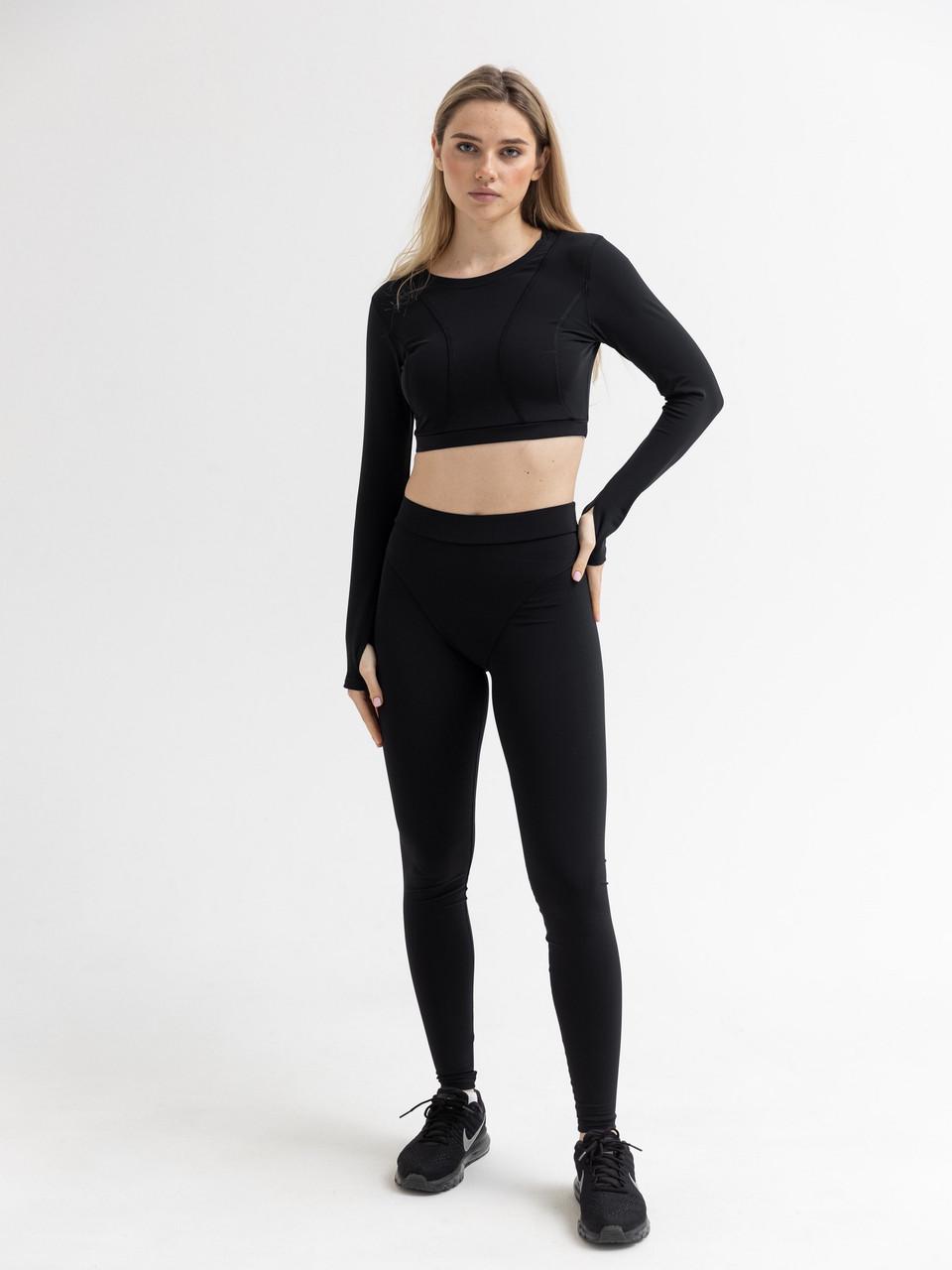 Комплект женский спортивный Nova Vega лосины/рашгард XS Черный (509030-2929)