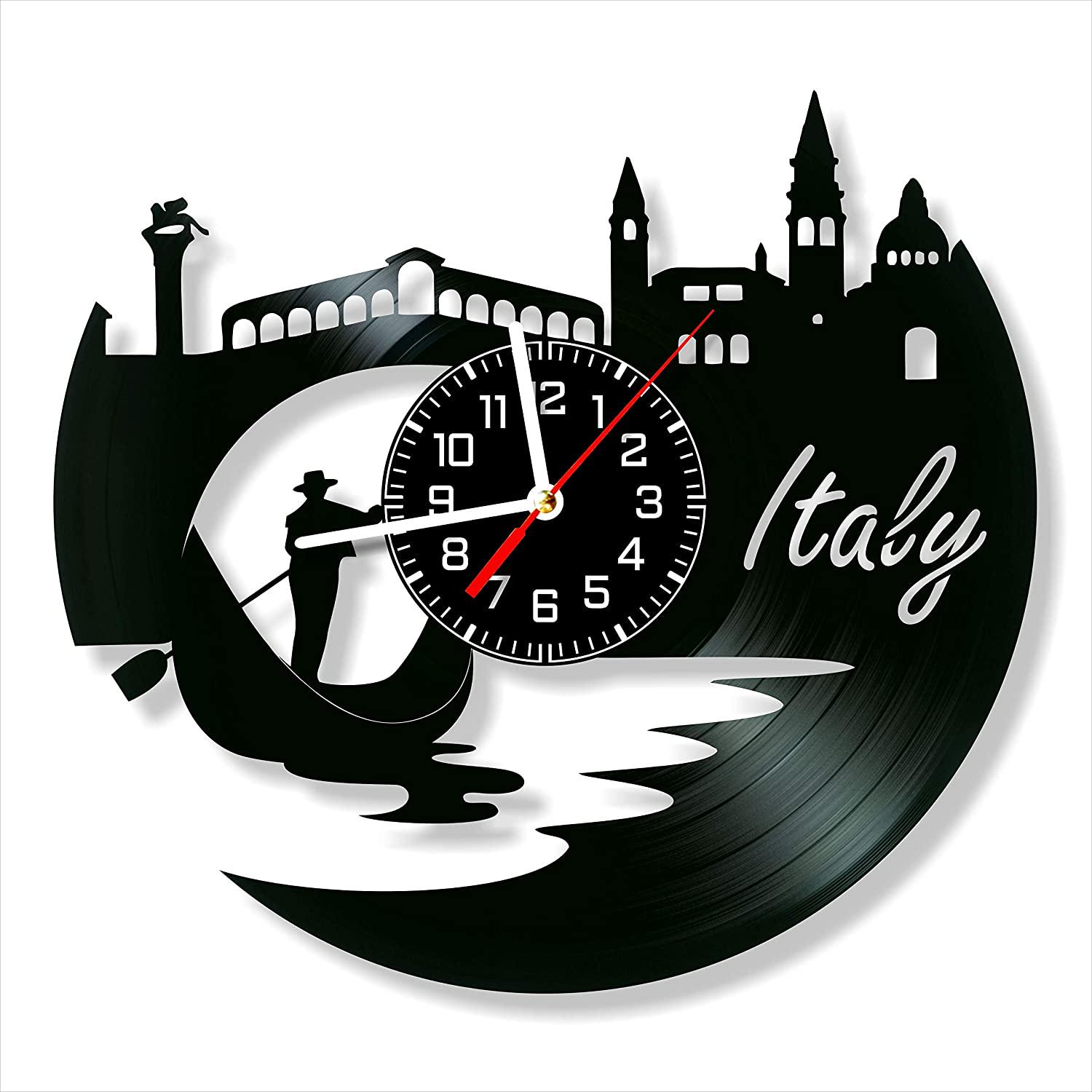 Часы настенные Италия 2008 из виниловой пластинки