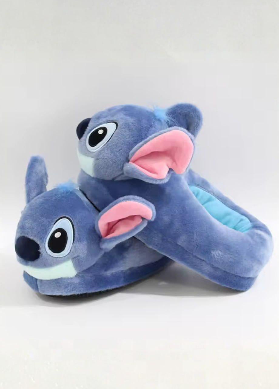 Капці плюшеві домашні кігурумі Стіч з антиковзкою підошвою р. 35-42 Синій (3168)