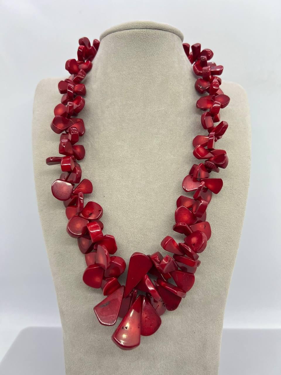 Бусы коралл 40 см Красный (11553)