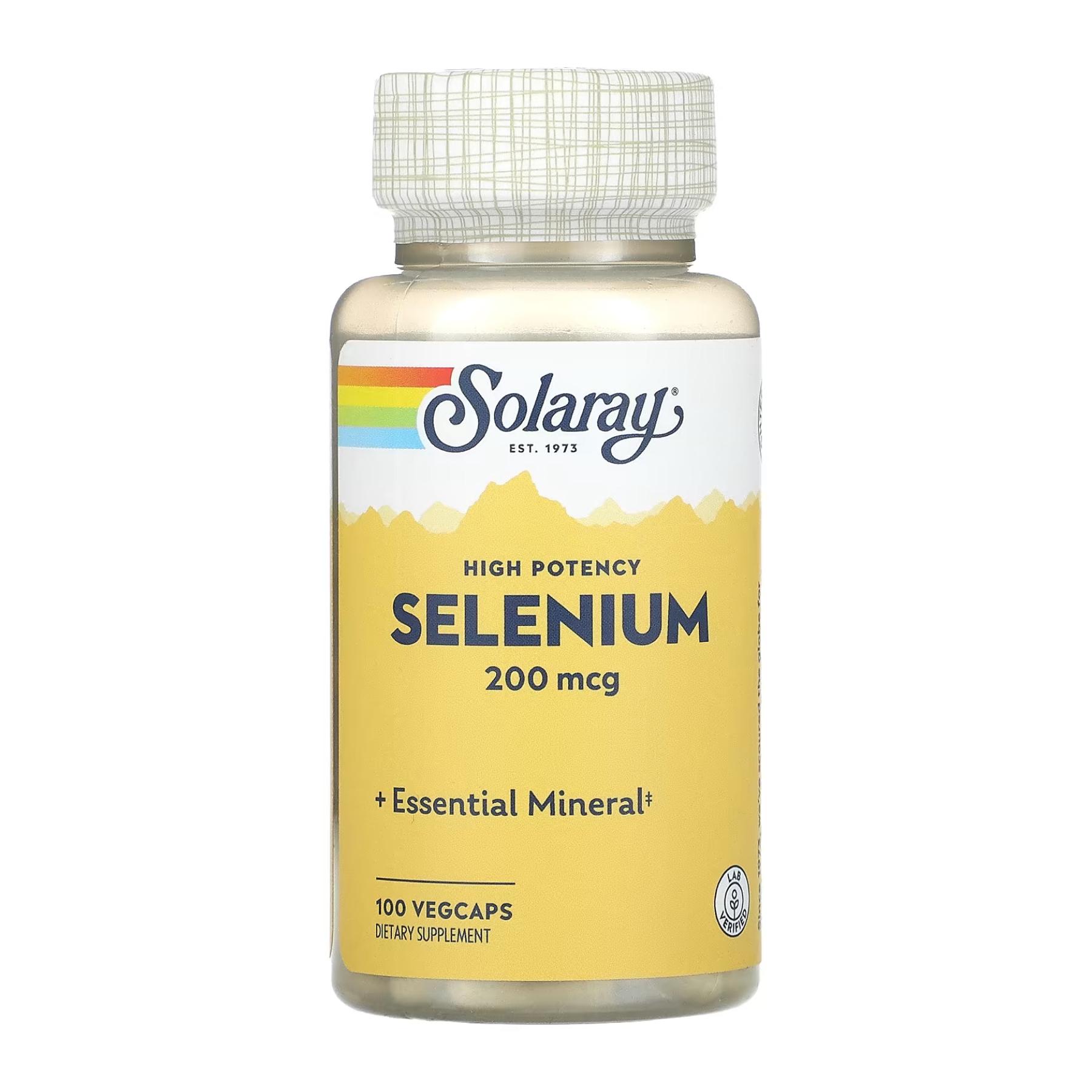 Селен Solaray Selenium 200 мкг 100 кап.