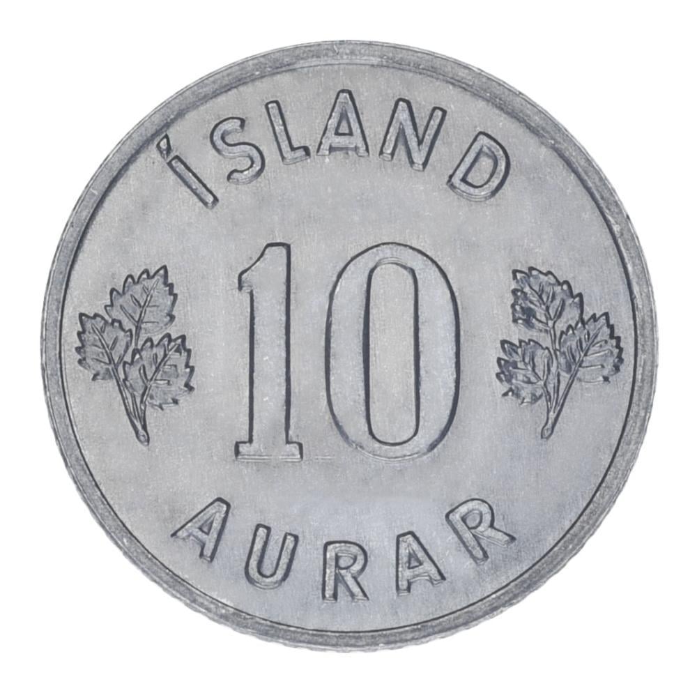 Коллекционная монета Исландия 10 эйре 1971 AU-UNC (М21228)