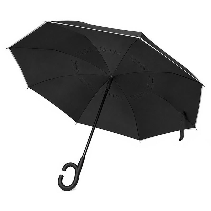 Зонтик наоборот Up-Brella 1160 трость обратной сборки Smoke Black (36490835)
