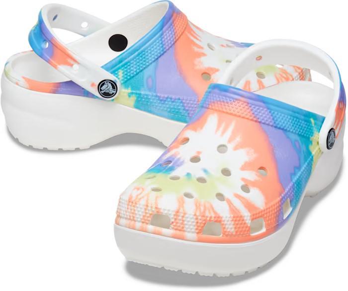 Сабо жіночі Crocs Classic Clog Platform Tie Dye Oxygen р. 40-41 Білий (10384)