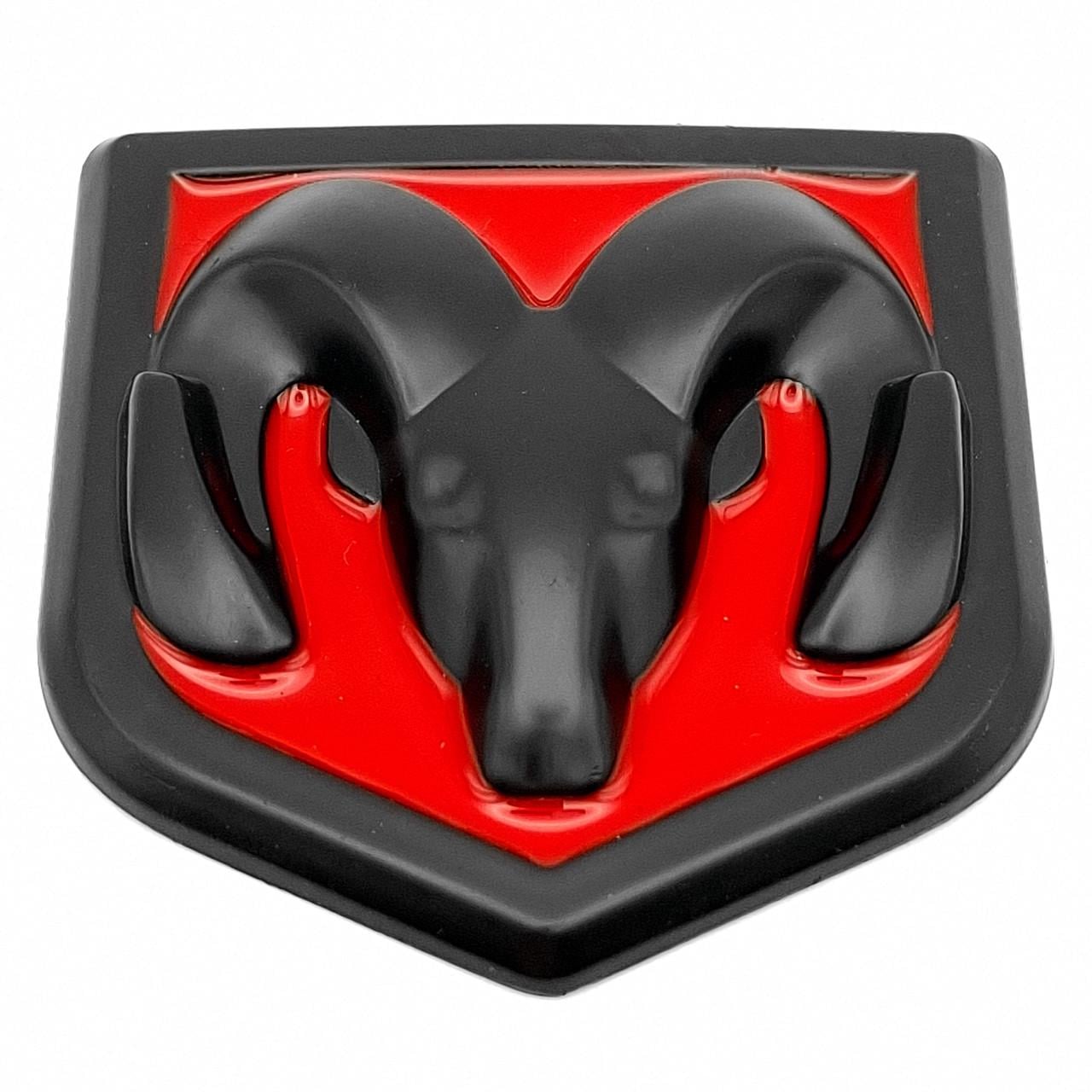 Эмблема Dodge металл 6,6х6,1 см Черный матовый/Красный глянцевый (2848935893)