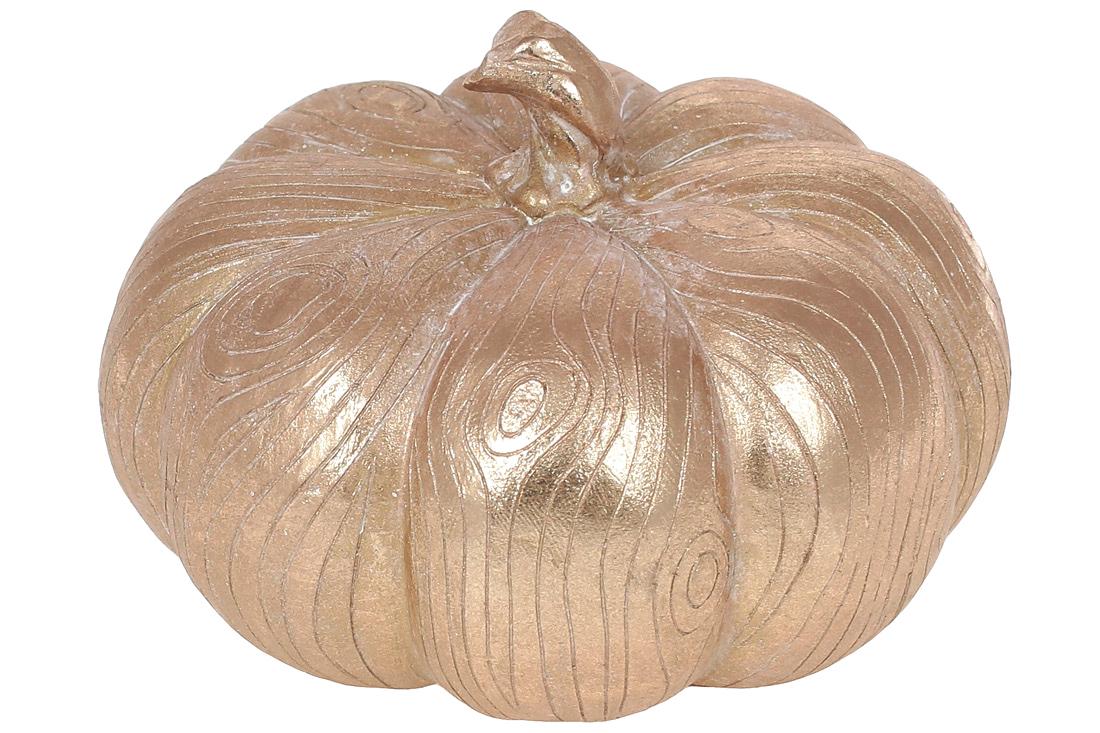 Декор Bonadi Тыква 15 см Cветло-золотой (SG37-828)