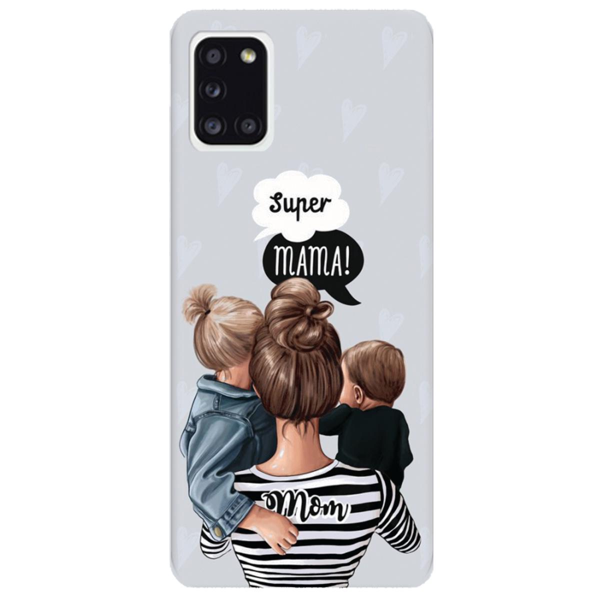 Силиконовый чехол Zorrov для Samsung Galaxy A31 - Super Mama (14110040264118243)