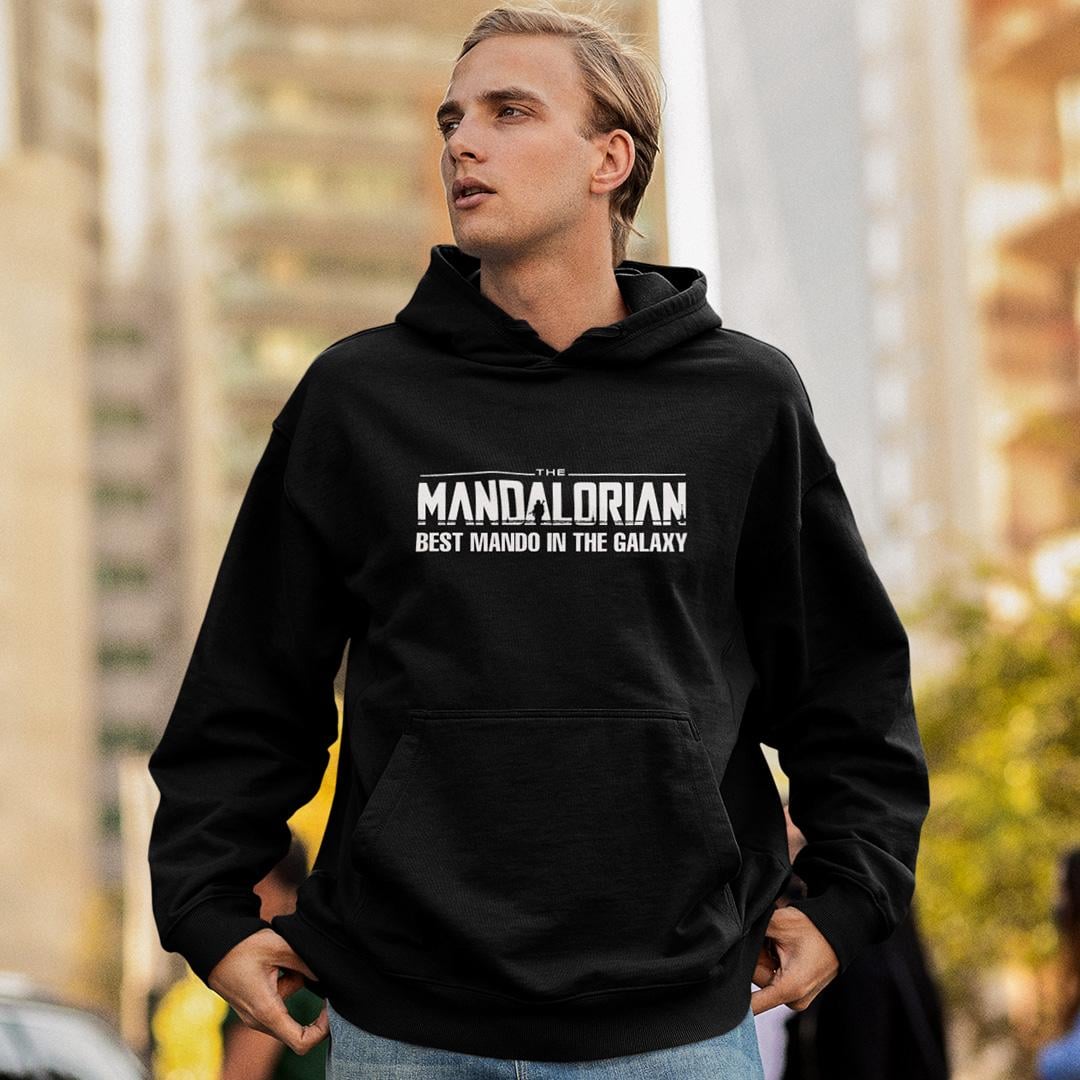 Худи флисовый унисекс The Mandalorian Best Mando in the Galaxy 2XL Черный (00000009996)