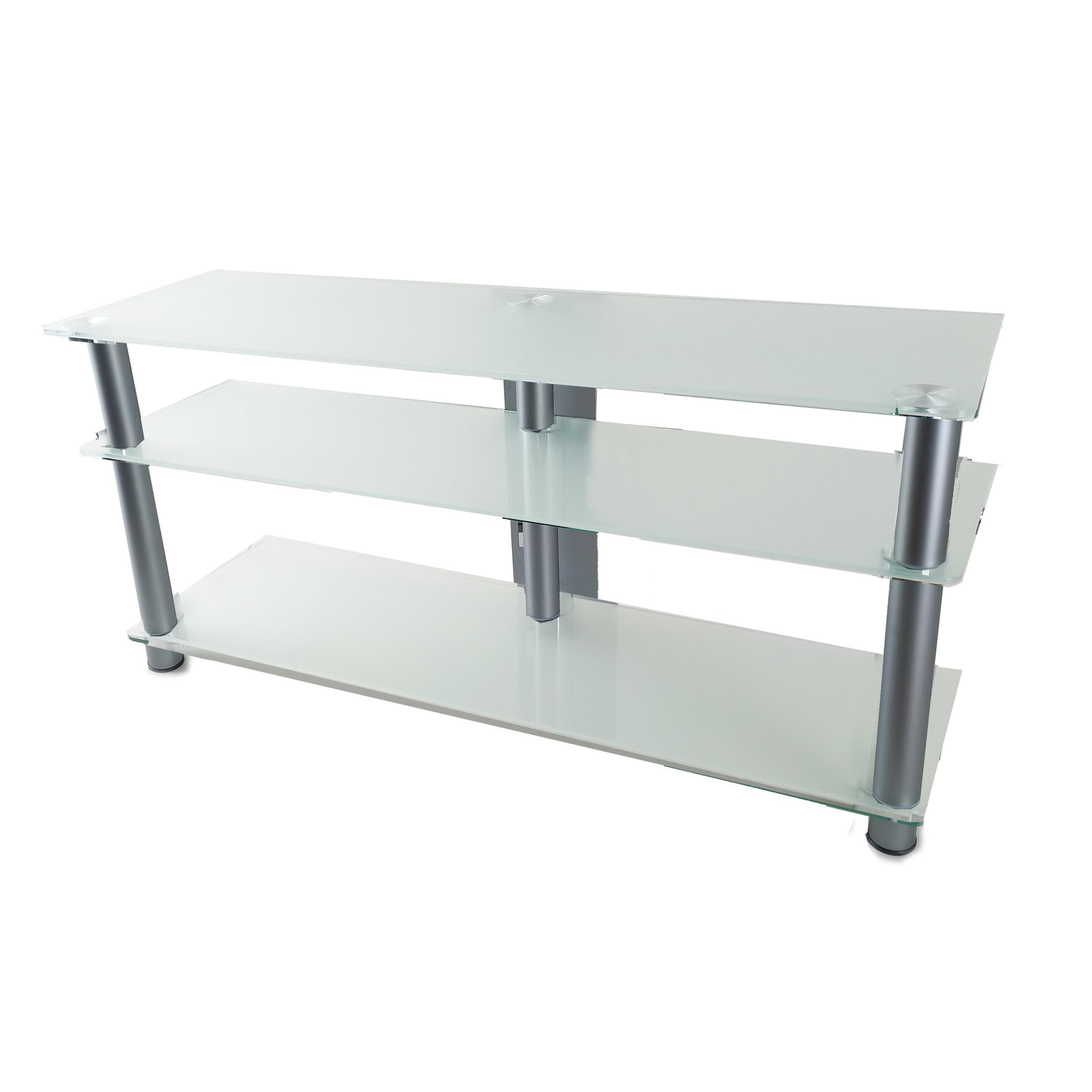 Тумба под телевизор Commus Аскет new satin Alm 20-47" 1100х350х569 мм Белый/Алюминий (644420132)