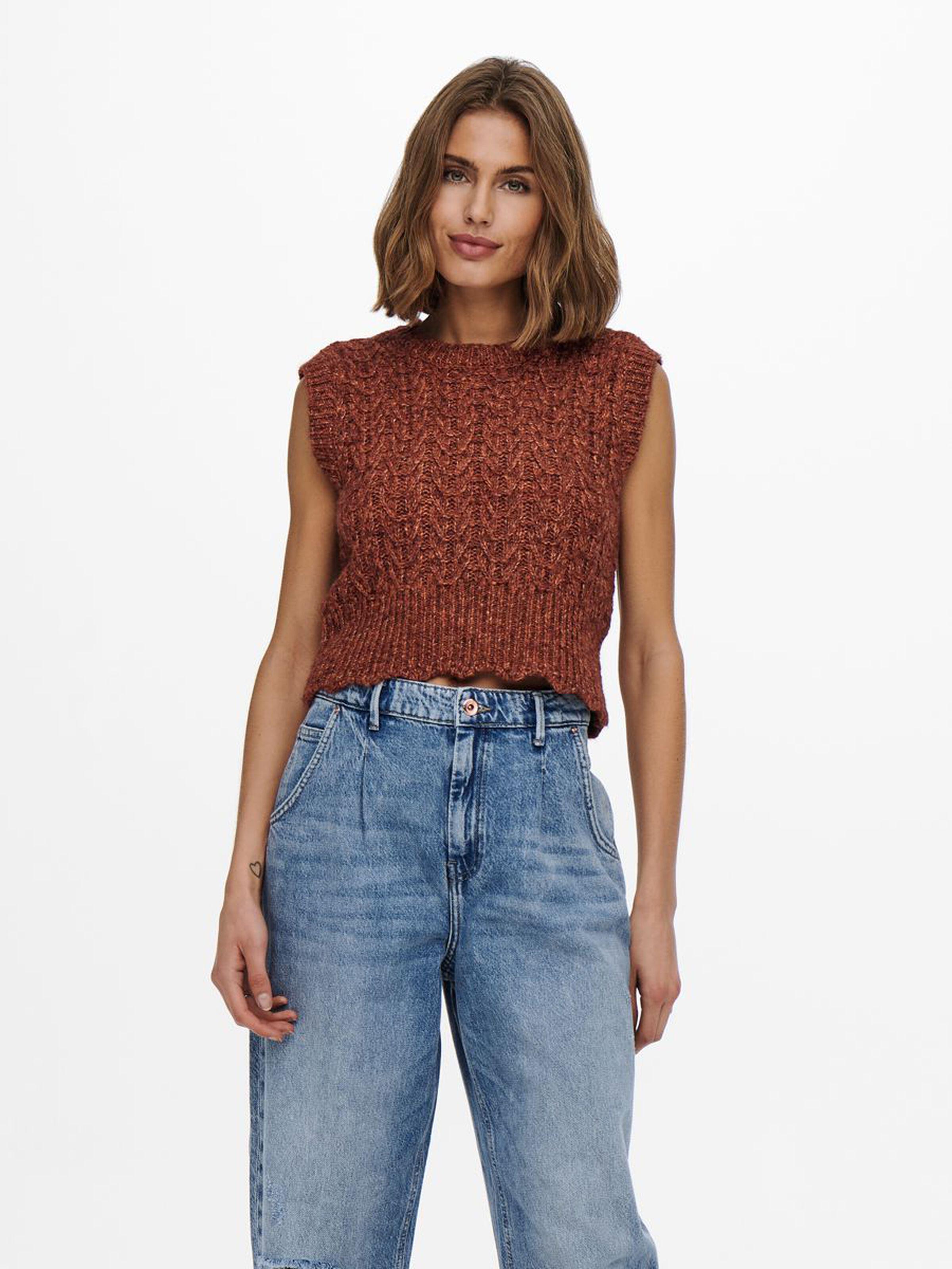 Жилет женский Only 15244249 M Коричневый