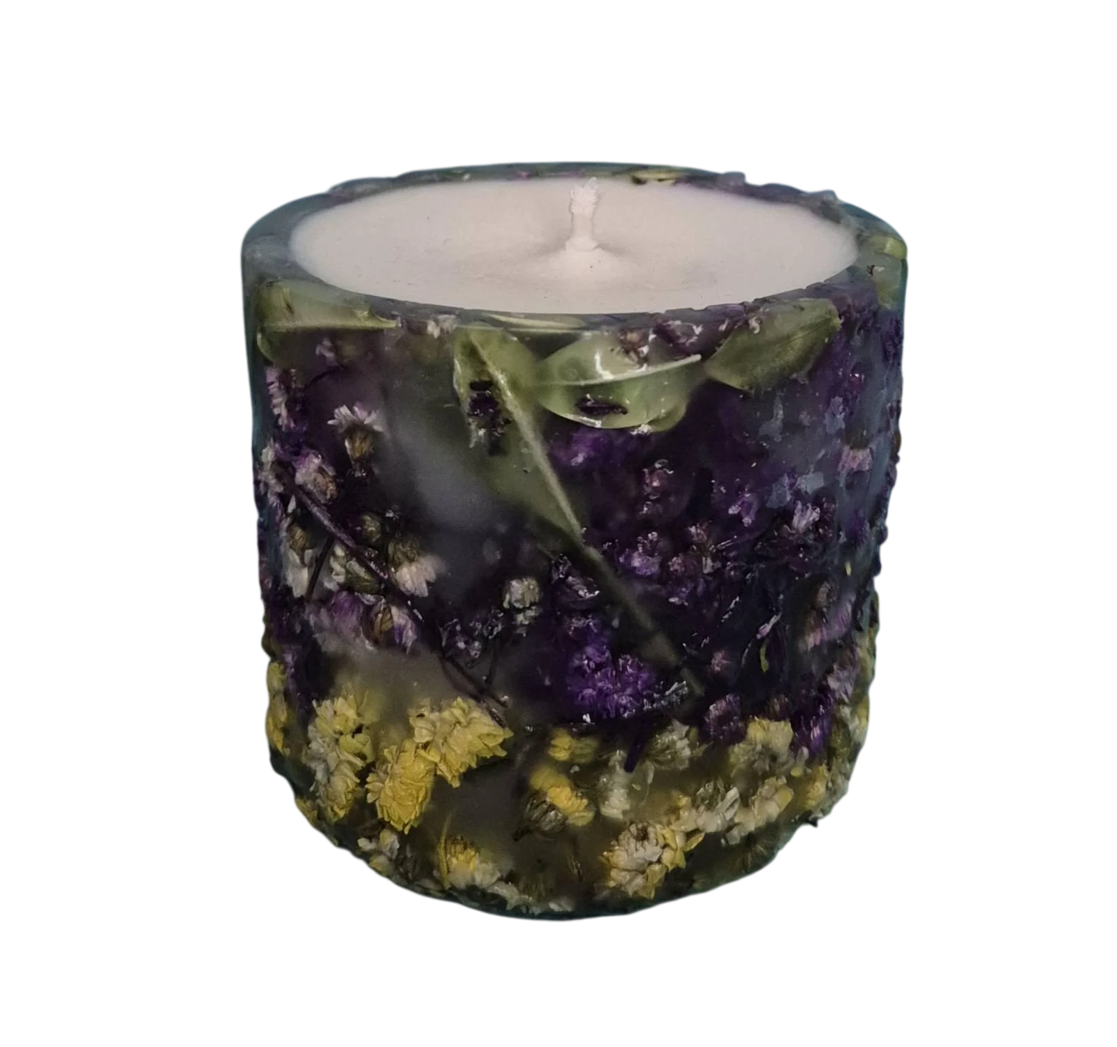 Свечи ботанические ручной работы с цветами 7х8 см 270 г (34295494)