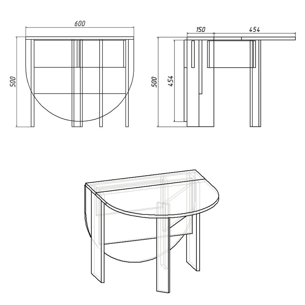 Стол-книжка раскладной Компанит-5 Мини Яблоня (60c733ea56ed397aa7104861) - фото 2 Стол-книжка раскладной Компанит-5 Мини Яблоня (60c733ea56ed397aa7104861) - фото 2