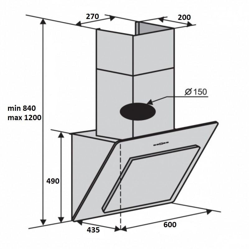 Вытяжка ELEGANT HE 6028 WH - фото 4 Вытяжка ELEGANT HE 6028 WH - фото 4