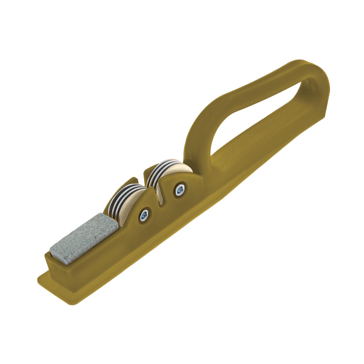 Точила для кухонных ножей ручная механическая пластиковая со строгальным камнем Хаки (86766) - фото 1 Точила для кухонных ножей ручная механическая пластиковая со строгальным камнем Хаки (86766) - фото 1