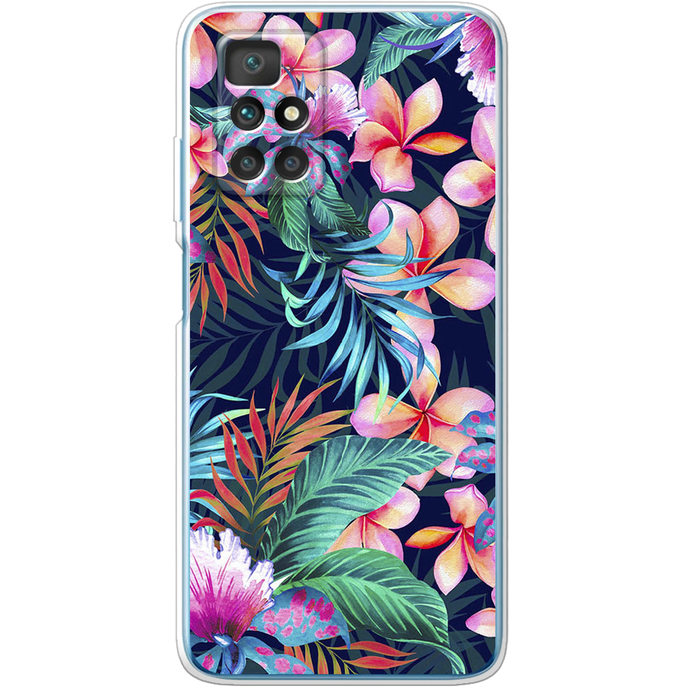 Чехол BoxFace Xiaomi Redmi 10 flowers in the tropics Прозрачный силикон (43311-up1971-43311)