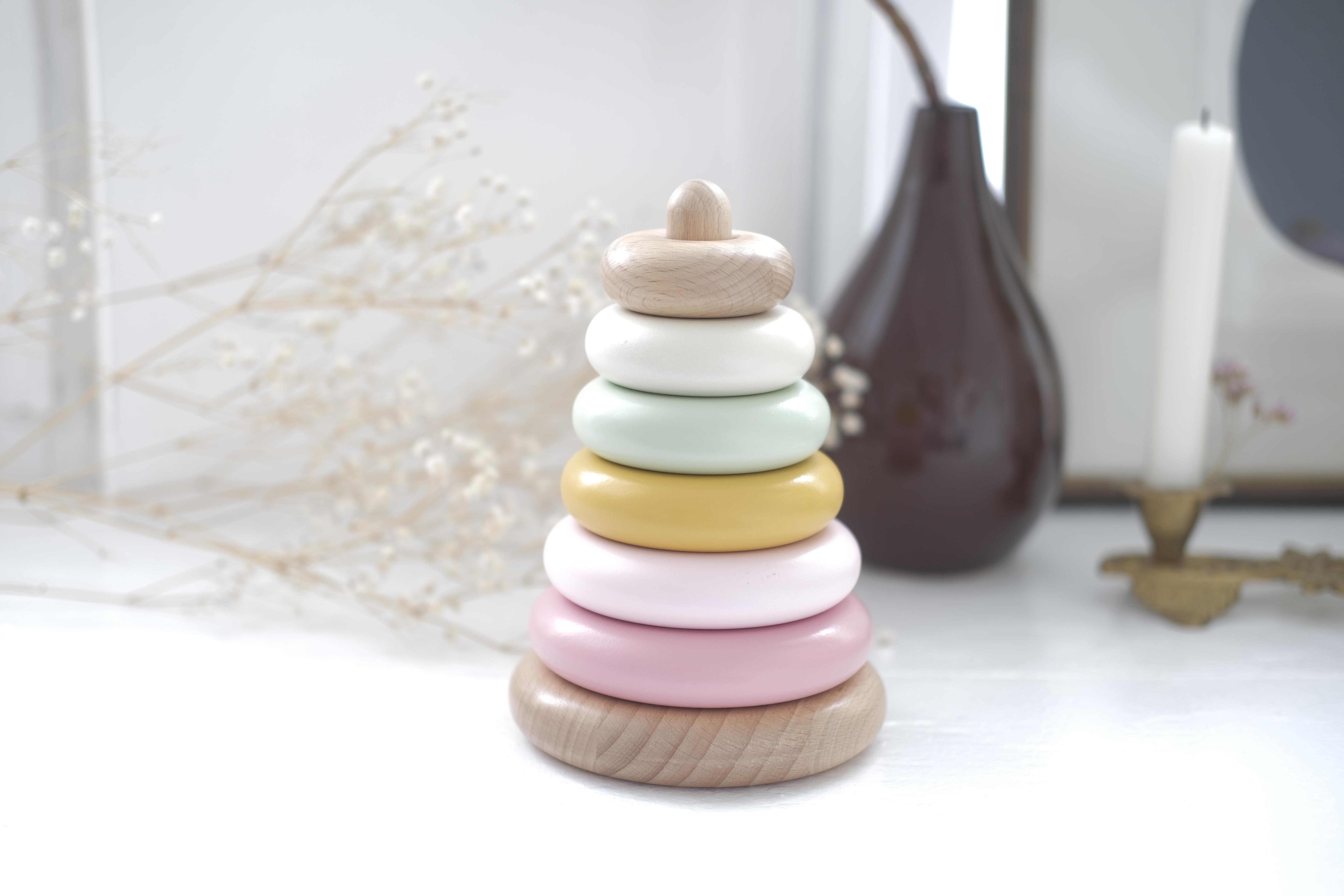 Деревянная пирамида Just Kids  Fancy pink (10069)