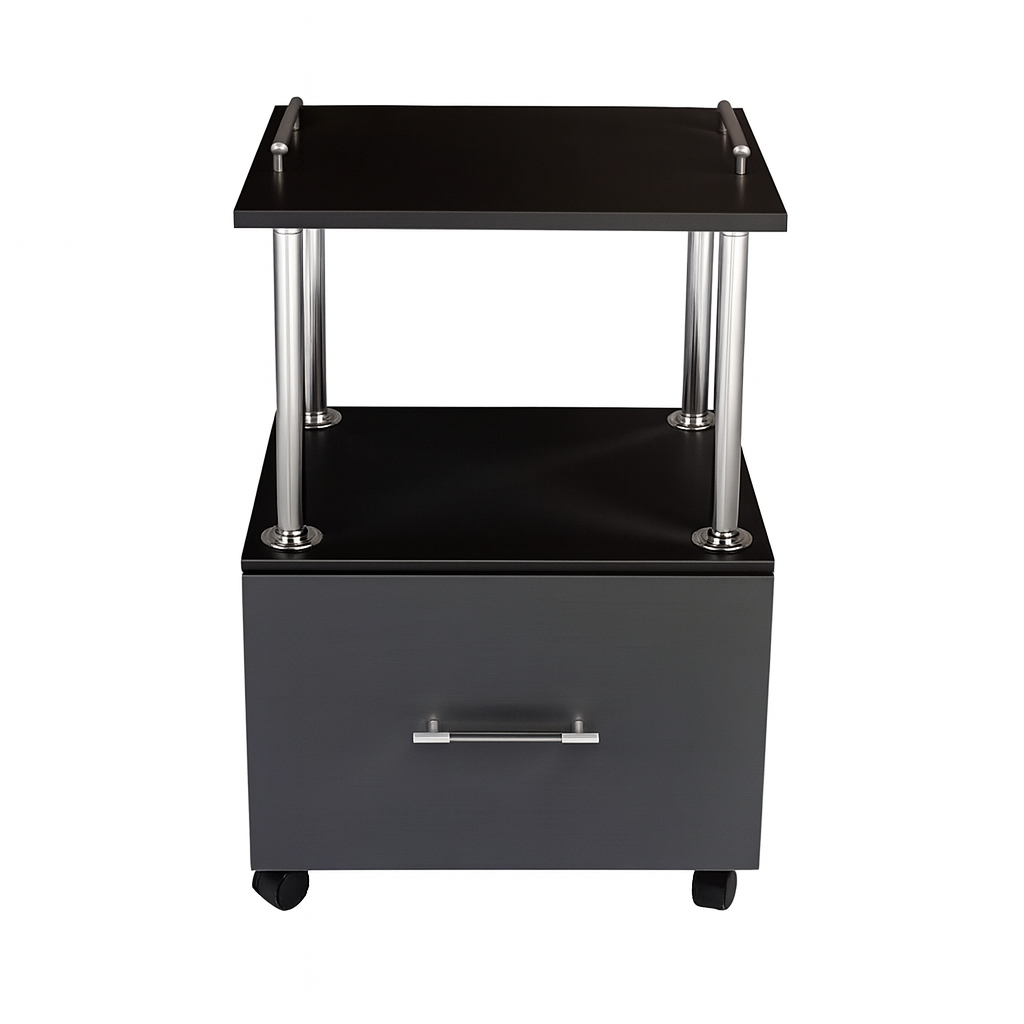 Тележка косметологическая Стандарт+ Черный (10110ч)