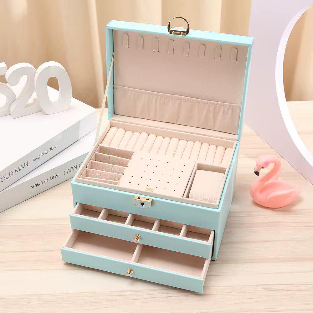 Органайзер для кілець/підвісок/браслетів/сережок 23х18х13,5 см Бірюзовий (27181935) - фото 3 Органайзер для кілець/підвісок/браслетів/сережок 23х18х13,5 см Бірюзовий (27181935) - фото 3