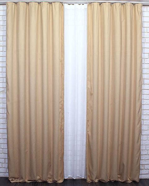 Комплект штор Petek микровелюр 1,5х2,7 м 2 шт. Бежевый - фото 6