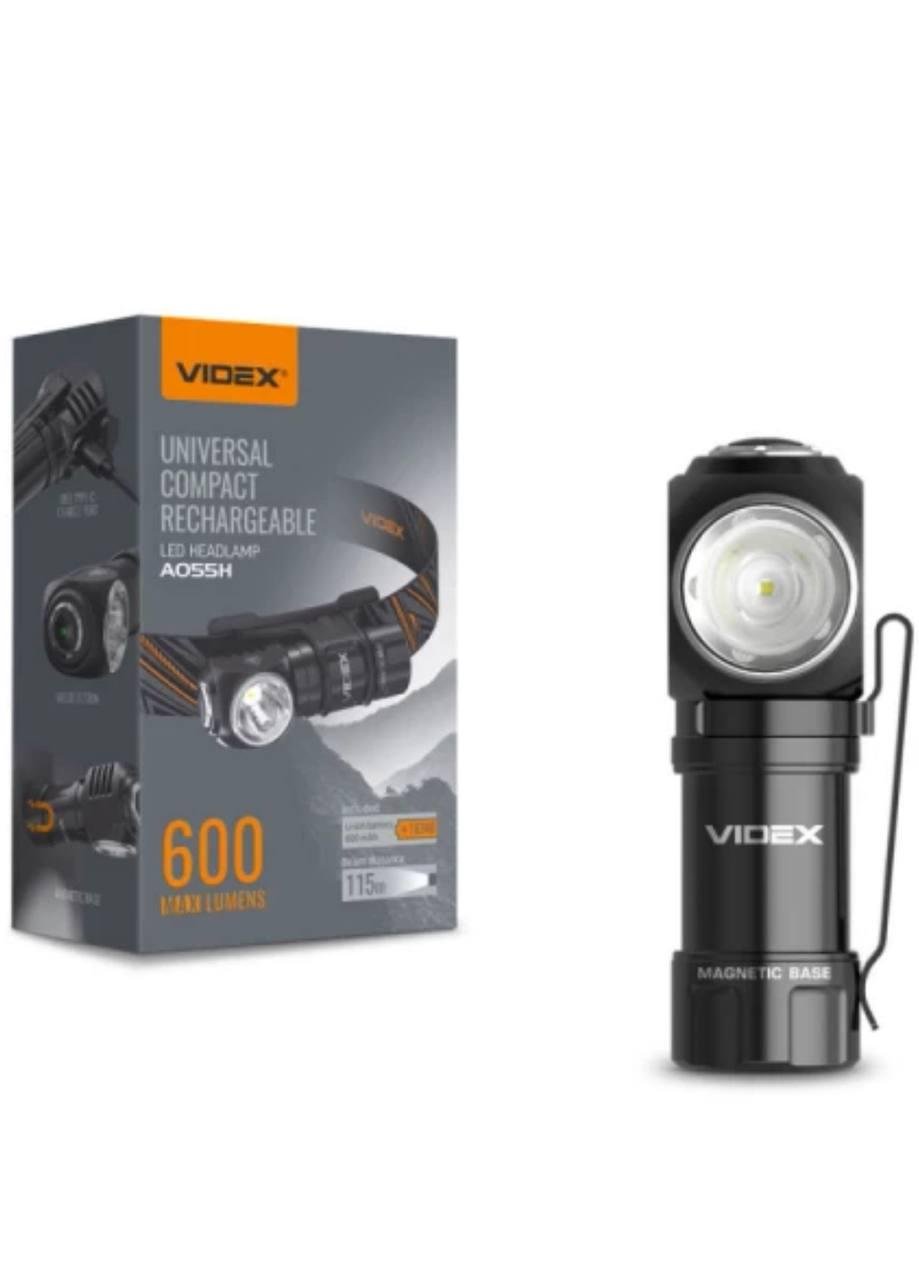 Ліхтар портативний світлодіодний Videx VLF-A055H 600 Lm 5700 K Чорний (megA055)