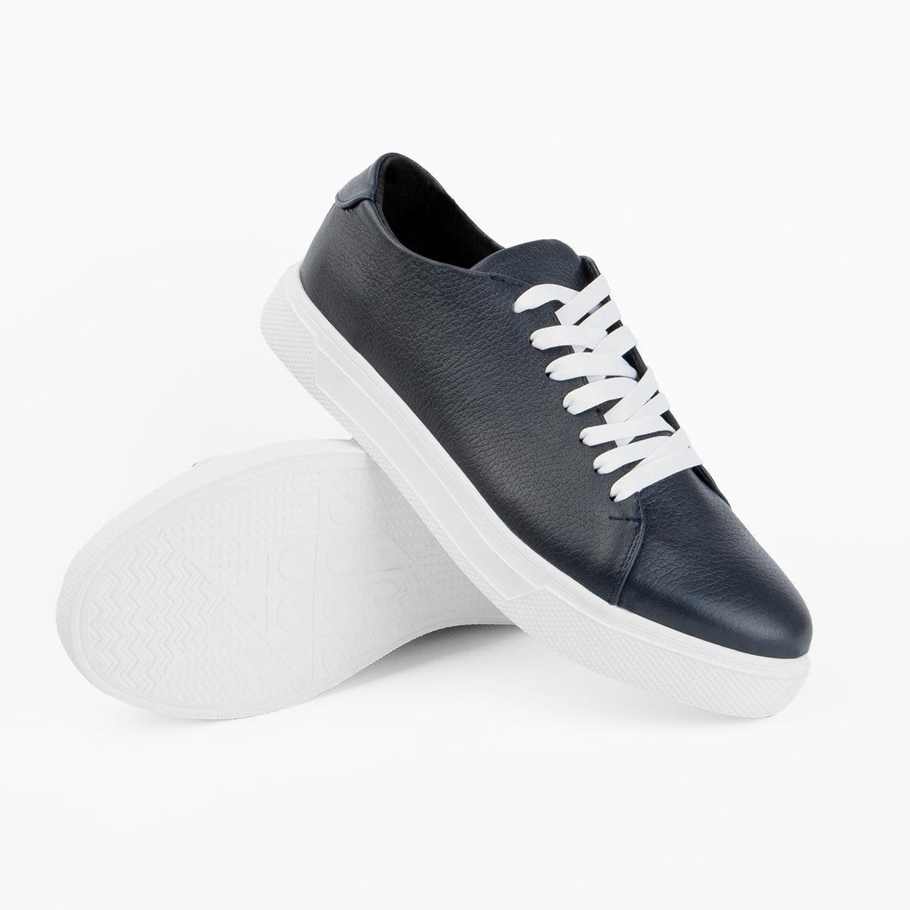 Кроссовки мужские Kindzer LUX 2206 кожаные р. 43 Синий/Белый (220643) - фото 5