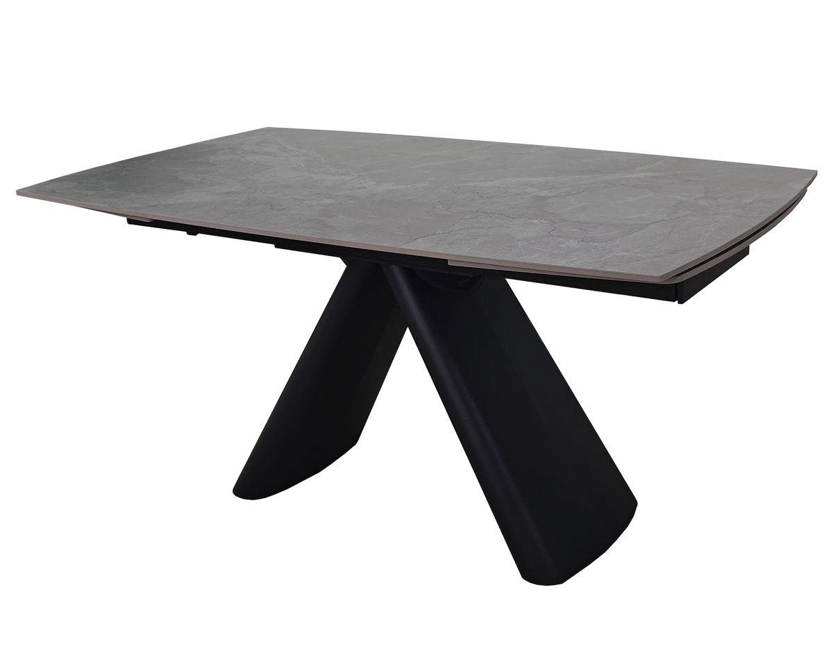 Стол обеденный раскладной Intarsio GreySON CERAMIC 160-240х90 см Серый матовый/Черный (GREYSON160) - фото 6 Стол обеденный раскладной Intarsio GreySON CERAMIC 160-240х90 см Серый матовый/Черный (GREYSON160) - фото 6