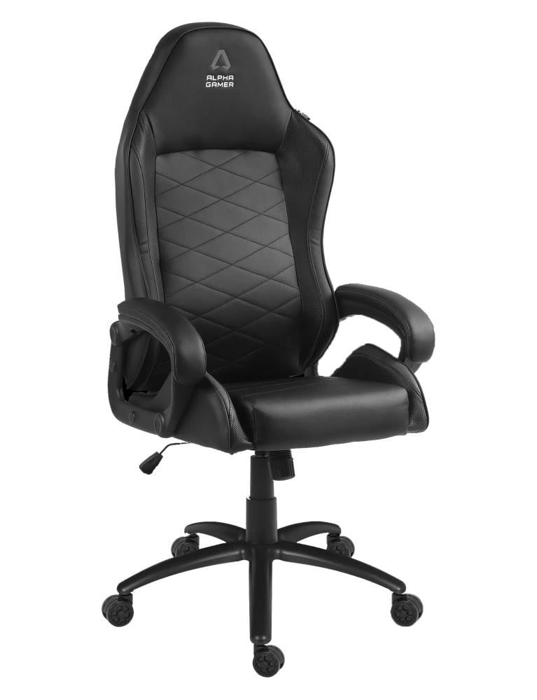 Крісло геймерське ергономічне з екошкіри Bonro Alpha Gamer YG-N122 Чорний (147-76-42401147)